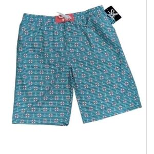 NWT Boys Aqua Sol Buoy & Anchor Patterned Swim Shorts ~18